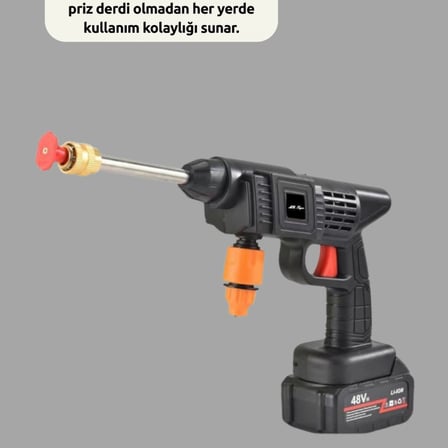 Tek Bataryalı 48v Şarjlı Basınçlı Yıkama Makinesi