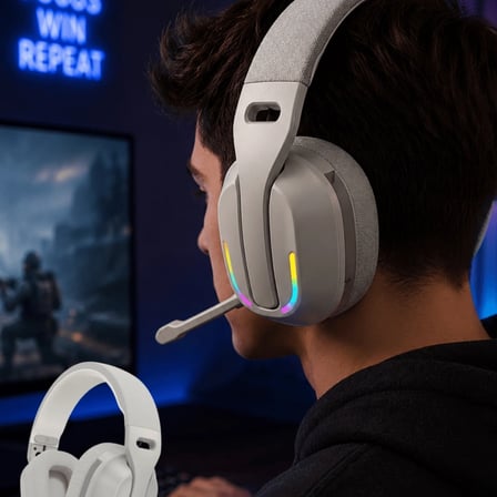 Kablosuz Bluetooth Kulaklık Rgb Işıklı Mikrofonlu Stereo Kulaküstü Kulaklık