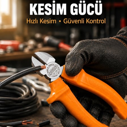 Elektrik Ve Teknik Çalışmalar İçin Profesyonel Dövme Çelik Yan Keski