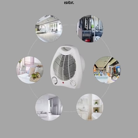 Mini Elektrikli Isıtıcı – 2000w Güç, Fanlı Isıtma, 3 Isı Modu