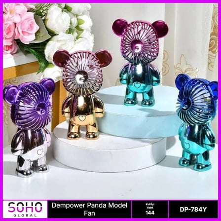 Panda Model Mini Fan 3 Kademeli
