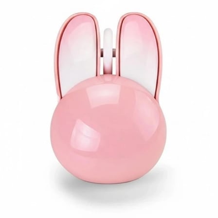 Tavşan Figürlü Kablosuz Mouse Pil Dahil Etiket Hediyeli Pembe