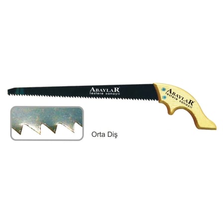 Lar Orta Diş Bağ Testere 35 Cm - Ahşap Sap