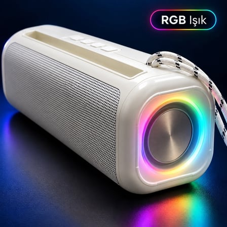 Rgb Işıklı Bluetooth Kablosuz Hoparlör Tws Stereo Destekli Usb Ve Tf Kart Girişli