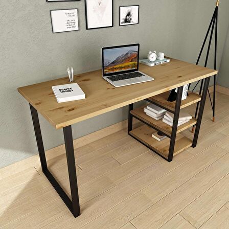 Woodesk Cpt4610-140 Çalışma Masası Ahşap 75 x 140 cm Açık Ceviz 