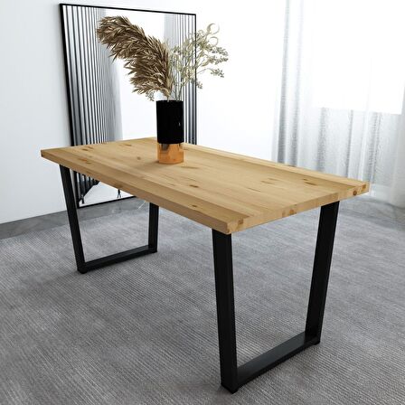 Woodesk Eylül Masif Natural Renk 180x80 Yemek Masası CPT7669-180