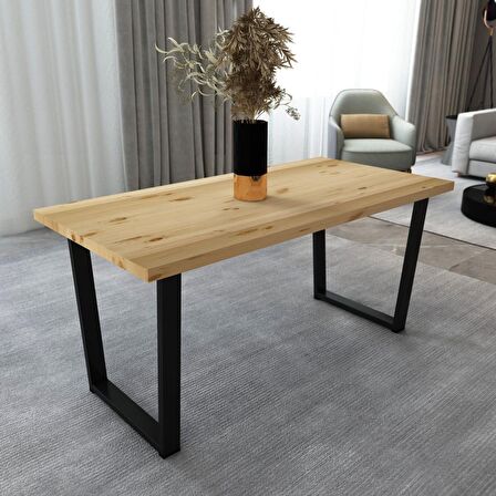 Woodesk Eylül Masif Natural Renk 180x80 Yemek Masası CPT7669-180