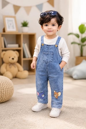 Kot Salopet ve Badili Bebek Takımı | 6-18 Ay