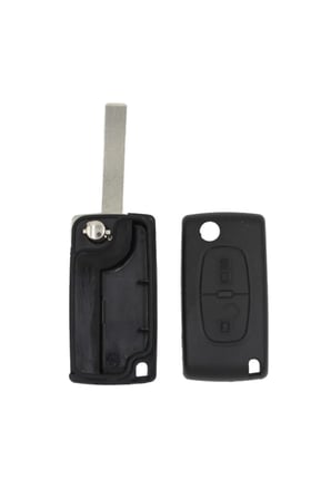 Peugeot 207 307 308 Partner Citroen C3 C4 C5 Anahtar Kabı Kumanda Kabı 2 Buton (pil Yuvasız)