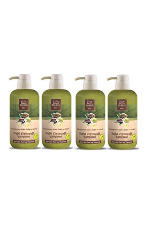 4 Adet Doğal Zeytinyağlı Şampuan 600 Ml