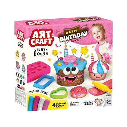 FABBATOYS Art Craft Doğum Günü Hamur Set 200 gr