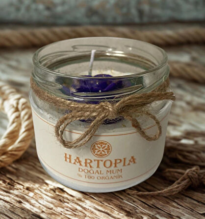 HARTOPİA Mistik Beyaz El Yapımı Dekoratif Mum – Aura Koleksiyonu