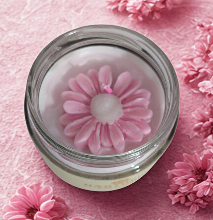 HARTOPİA Pembe Düş El Yapımı Dekoratif Mum – Aura Koleksiyonu