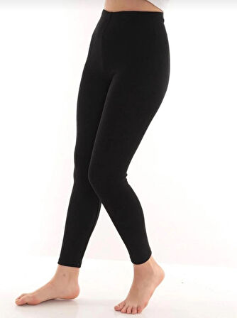 Kadın Kışlık Siyah Termal Tayt Yumuşak Rahat Giyim