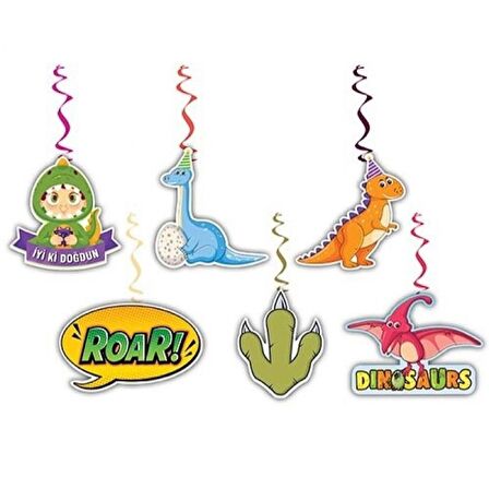 6 lı Tavan Süsü Dinozor