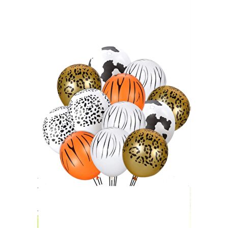 Karışık Safari Temalı Lateks Balon
