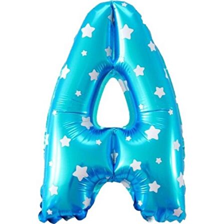 A Harf Mavi Folyo Balon 16 inç 40 cm
