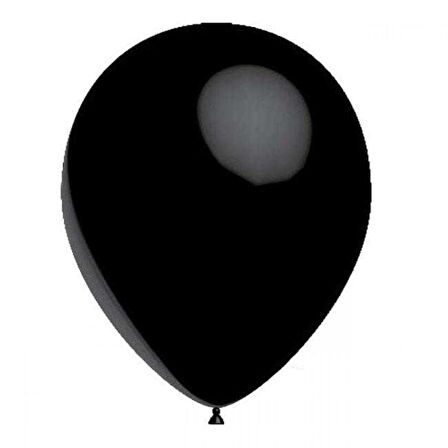 100 lü Pastel Siyah Balon 12 inç