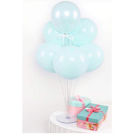 7 liBalon Stand Demeti Makaron Yeşil Balon