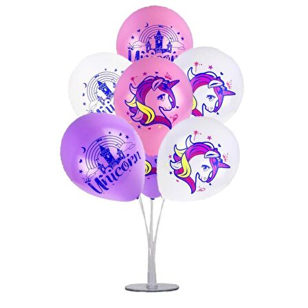 7 li Balon Demeti Unicorn