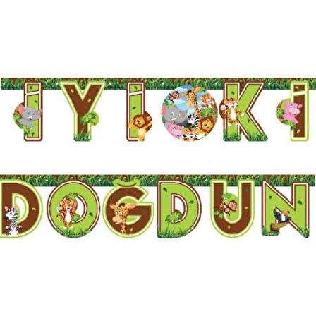 Safari Temalı Uzar Yazı Banner