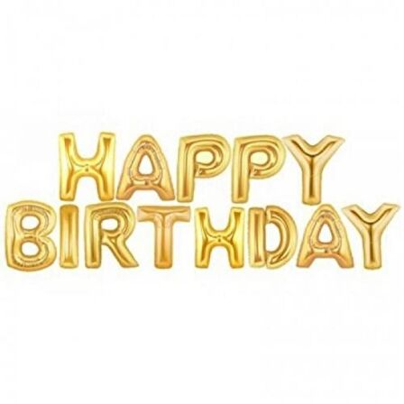 Happy Birthday Folyo Balon Gold
