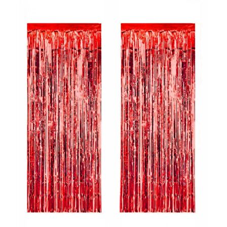 Metalize Kırmızı Arka Fon Süs