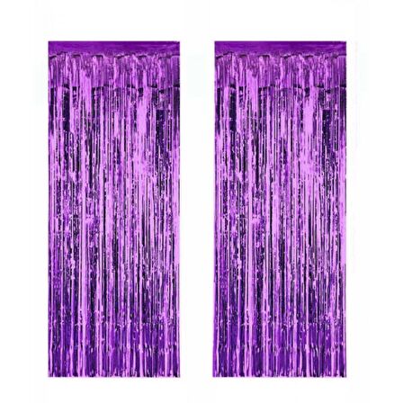 Metalize Mor Asmalı Arka  Fon Süs