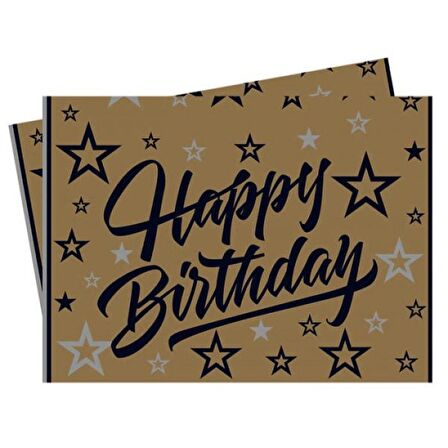 Happy Birthday Yıldızlı Masa Örtüsü