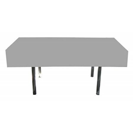 Düz Gümüş Masa Örtüsü 120x180 cm