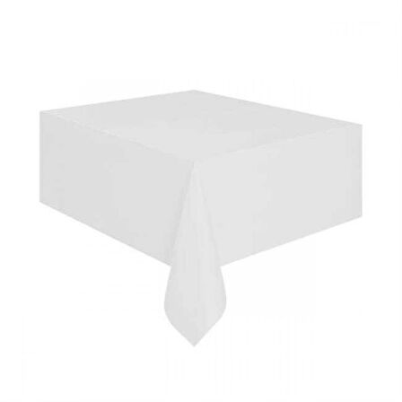 Düz Beyaz Masa Örtüsü 120x180 cm