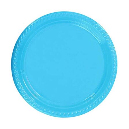 Mavi Plastik Tabak 22 cm