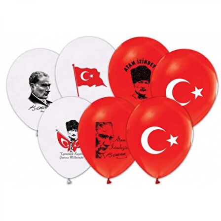 Atatürk-Bayrak Baskılı Balon