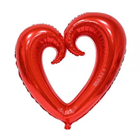 Kalp Folyo Balon Kırmızı 96×109 cm