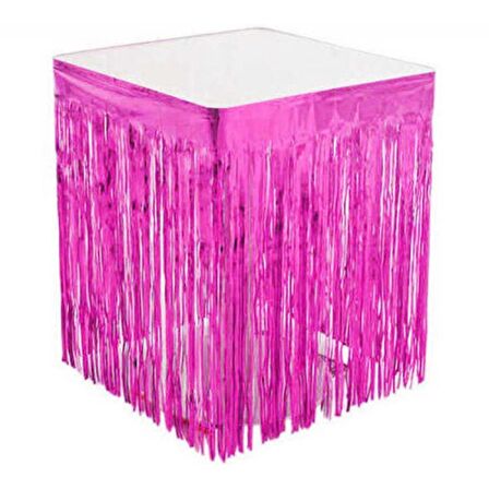 Metalize Pembe Masa Püskülü