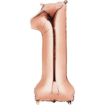 1 Rakam Rose Gold Folyo Balon 72 cm