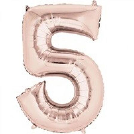 5 Rakam Rose Gold Folyo Balon 72 cm