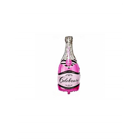 Pembe Şampanya Şişesi Folyo Balon 49-100 cm