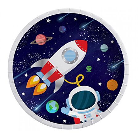Uzay Temalı Tabak 8 Adet