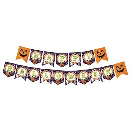 Halloween Happy Zikzak Banner