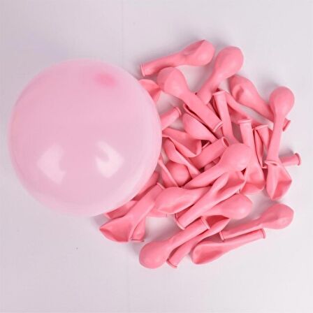 100 lü Balon Mini Makaron Pembe 6 inç