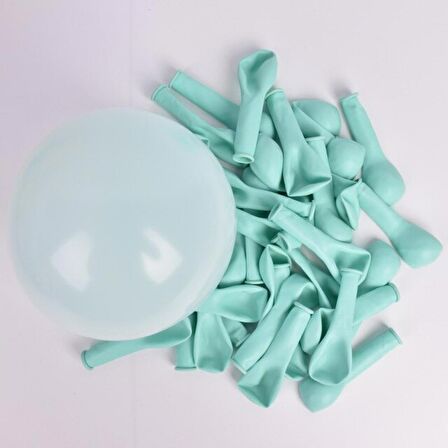 100 lü Balon Mini Makaron Yeşil 6 inç