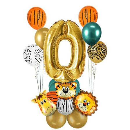 0 Yaş Gold Safari Temalı Balon Seti
