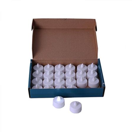Led Mum Sarı Işık Led Tealight 24 Adet