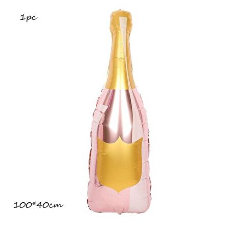 Rose Gold Yazı Yazılan Şişesi Folyo Balon 49-100 cm
