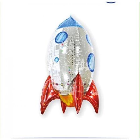 Roket 4D Folyo Balon 75 cm