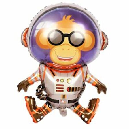 Astronot Maymun Folyo Balon