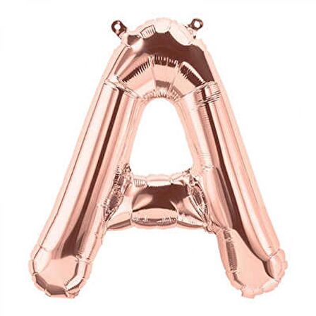A Harfi Rose Gold Folyo Balon 34 inç 80 cm