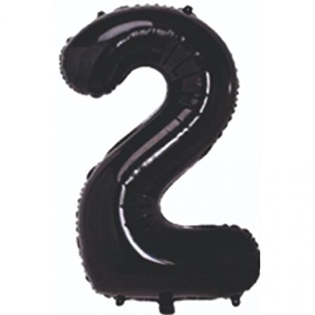 2 Rakam Siyah Folyo Balon 80 cm