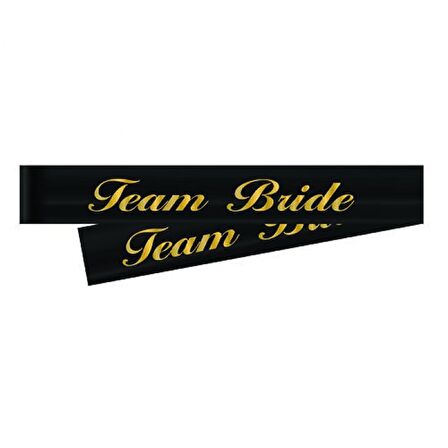Team Bride Gold Yazılı Siyah Kuşak